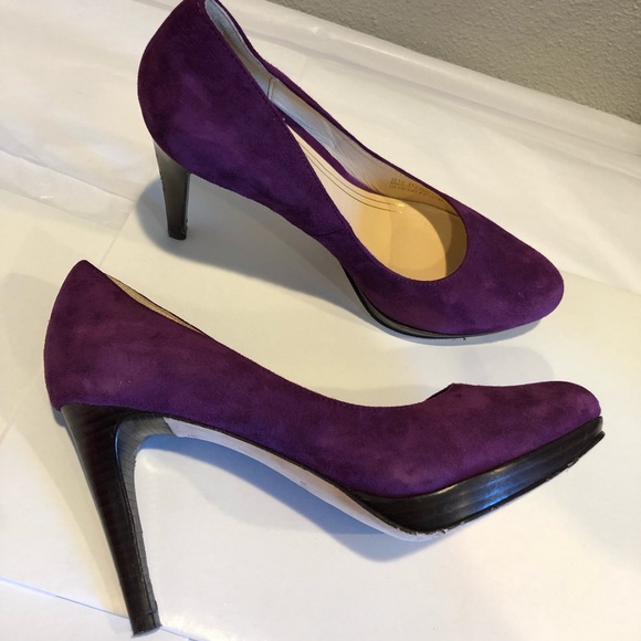 Cole Haan Shoes - Cole Haan purple platform suede heels size 6